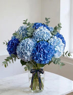 Hydrangea Blues, Pinks & Whites floral arrangement by Shaws of Covent Garden