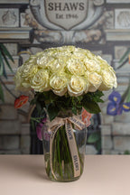 Classic White Rose Dome Rose floral arrangement by Shaws of Covent Garden - view 3