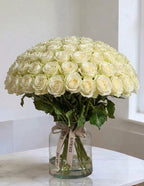Classic White Rose Dome Rose floral arrangement by Shaws of Covent Garden