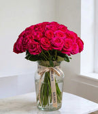 Hot Spot Rose Dome floral arrangement by Shaws of Covent Garden
