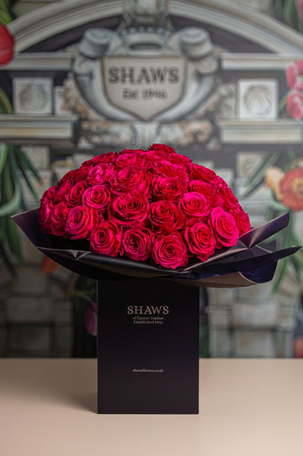 Hot Spot Rose Dome floral arrangement by Shaws of Covent Garden - view 4