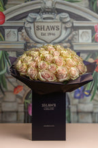 Pink Mondial Rose Dome floral arrangement by Shaws of Covent Garden - view 3
