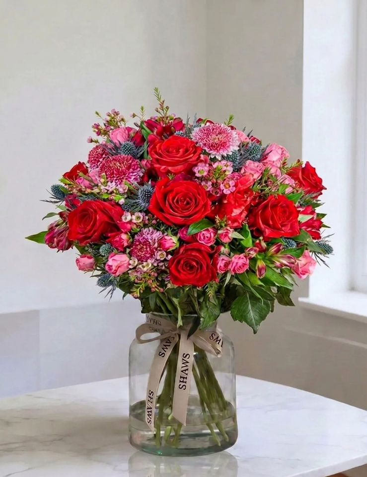 Red Rose Beauty floral arrangement by Shaws of Covent Garden