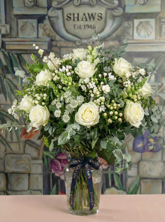 White Dazzle floral arrangement by Shaws of Covent Garden - view 5